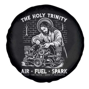 Funny Mechanic Jesus Holy Trinity Air Fuel Spark Spare Tire Cover Christian Car Lover Humor Gift for Gearheads TS02 Print Your Wear
