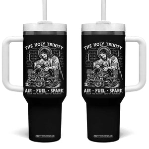 Funny Mechanic Jesus Holy Trinity Air Fuel Spark Tumbler With Handle Christian Car Lover Humor Gift for Gearheads TS02 One Size: 40 oz Black Print Your Wear