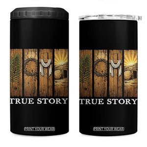 Christian Easter True Story Resurrection Scene Vintage 4 in 1 Can Cooler Tumbler Faith Based Jesus Empty Tomb Gift for Believers TS02 One Size: 16 oz Black Print Your Wear