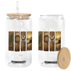 Christian Easter True Story Resurrection Scene Vintage Glass Can Faith Based Jesus Empty Tomb Gift for Believers TS02 Print Your Wear