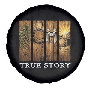 Christian Easter True Story Resurrection Scene Vintage Spare Tire Cover Faith Based Jesus Empty Tomb Gift for Believers TS02 Print Your Wear