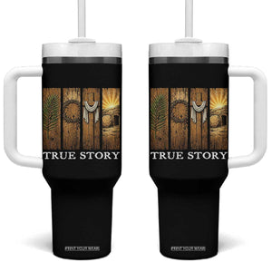Christian Easter True Story Resurrection Scene Vintage Tumbler With Handle Faith Based Jesus Empty Tomb Gift for Believers TS02 One Size: 40 oz Black Print Your Wear