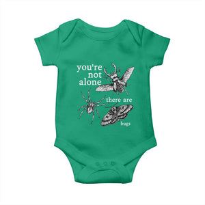 You Are Not Alone There Are Bugs Vintage Dark Academia Baby Onesie Insect Entomology Humor Folk Indie Music Lover