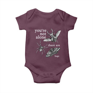 You Are Not Alone There Are Bugs Vintage Dark Academia Baby Onesie Insect Entomology Humor Folk Indie Music Lover