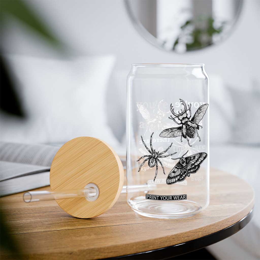 You Are Not Alone There Are Bugs Vintage Dark Academia Glass Can Insect Entomology Humor Folk Indie Music Lover