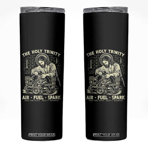 Funny Mechanic Jesus Holy Trinity Air Fuel Spark Vintage Skinny Tumbler Christian Car Lover Humor Gift for Gearheads TS02 Black Print Your Wear