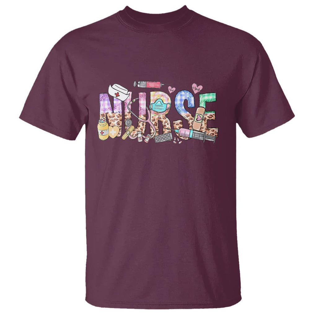 Nurse Life T Shirt RN Registered Nurse Nursing Appreciation Scrub Life TS02 Maroon Printyourwear