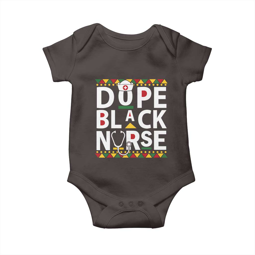 Dope Black Nurse Baby Onesie Proud Afro Melanin RN TS02 Dark Chocolate Print Your Wear