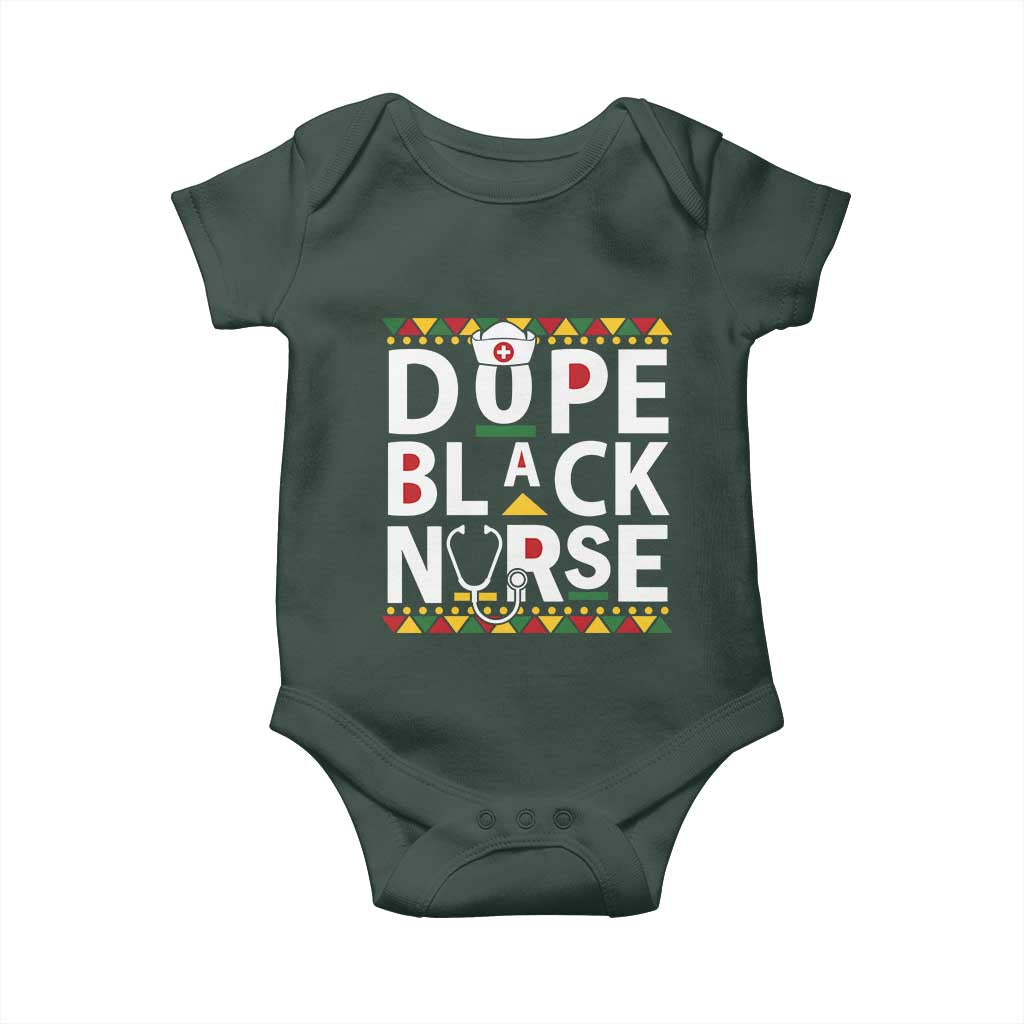 Dope Black Nurse Baby Onesie Proud Afro Melanin RN TS02 Print Your Wear