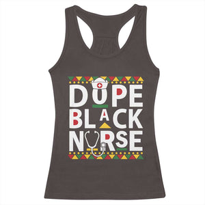 Dope Black Nurse Racerback Tank Top Proud Afro Melanin RN TS02 Dark Chocolate Print Your Wear