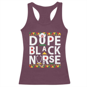 Dope Black Nurse Racerback Tank Top Proud Afro Melanin RN TS02 Maroon Print Your Wear