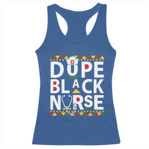 Dope Black Nurse Racerback Tank Top Proud Afro Melanin RN TS02 Royal Blue Print Your Wear