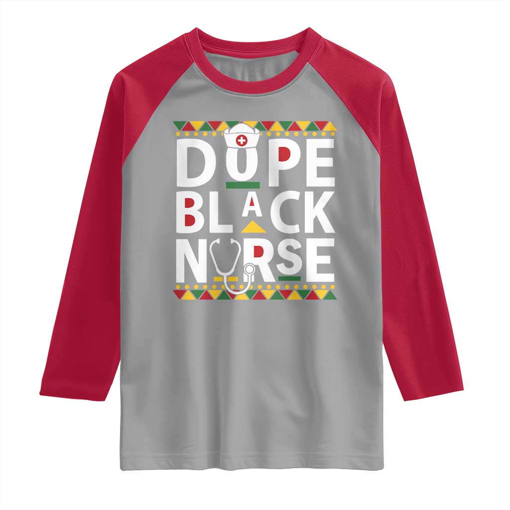 Dope Black Nurse Raglan Shirt Proud Afro Melanin RN TS02 Sport Gray Red Print Your Wear