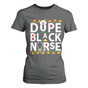 Dope Black Nurse T Shirt For Women Proud Afro Melanin RN TS02 Dark Heather Print Your Wear