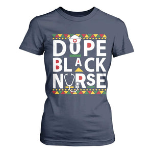 Dope Black Nurse T Shirt For Women Proud Afro Melanin RN TS02 Navy Print Your Wear