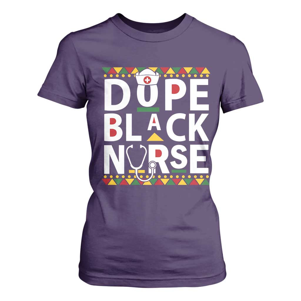 Dope Black Nurse T Shirt For Women Proud Afro Melanin RN TS02 Purple Print Your Wear