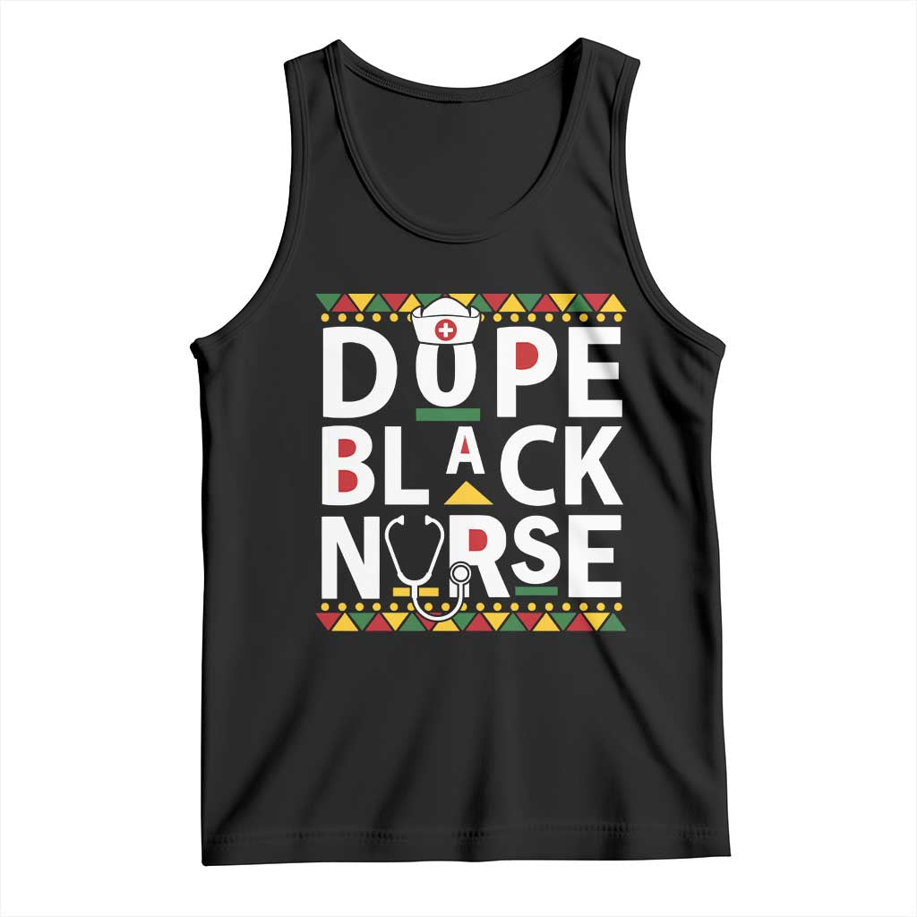Dope Black Nurse Tank Top Proud Afro Melanin RN TS02 Black Print Your Wear
