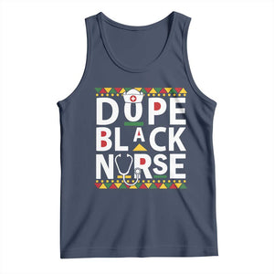 Dope Black Nurse Tank Top Proud Afro Melanin RN TS02 Navy Print Your Wear