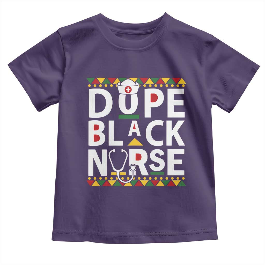 Dope Black Nurse Toddler T Shirt Proud Afro Melanin RN TS02 Purple Print Your Wear