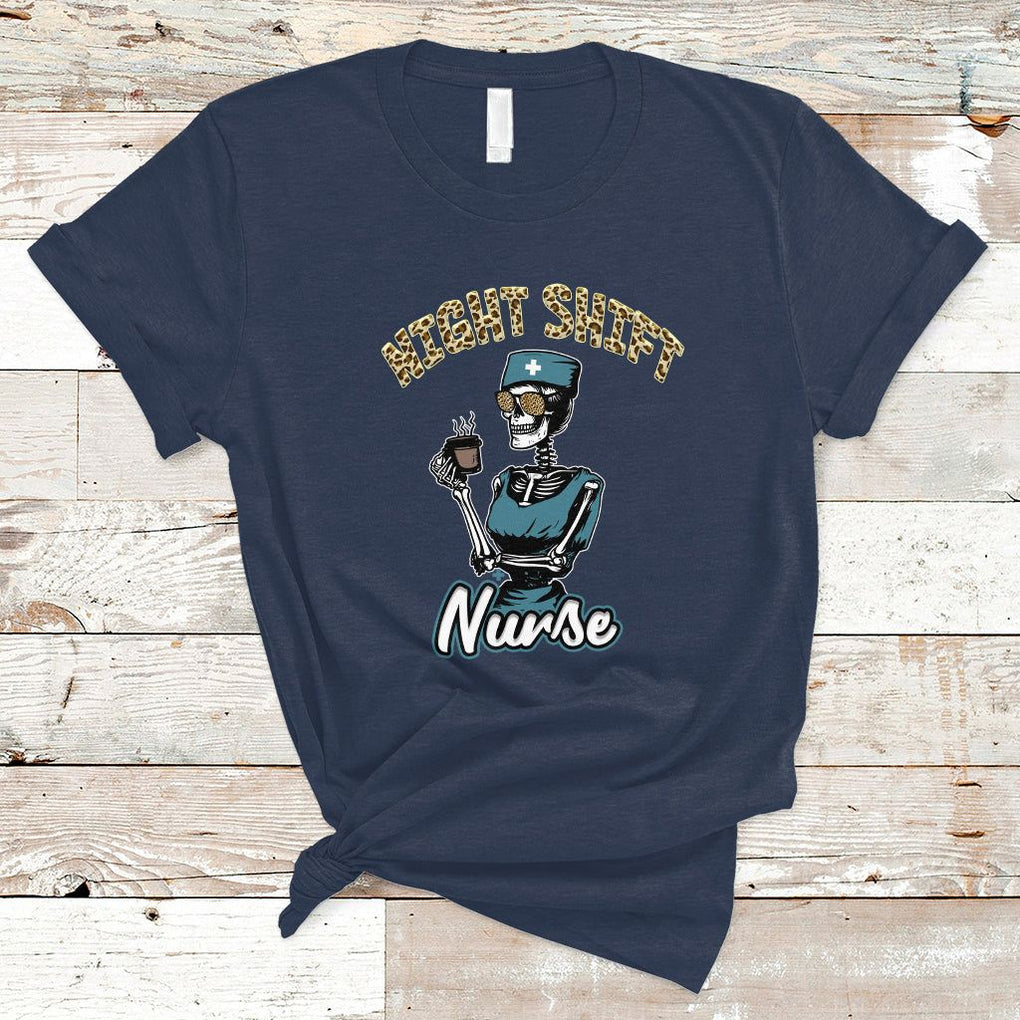 Funny Nurse T Shirt Funny Night Shift Nurse Skeleton Nurse Halloween RN Nurses Pride, Scrub Life, Nurse Life Pride, Nurse Appreciation Gift for Nurse Week TS02 Navy Printyourwear