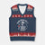 Is He Dead Yet Subtle FDT V-Neck Knit Sweater Vest Funny Skeleton Drinking Coffee TS02 Navy Red Print Your Wear