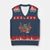 Subtle FDT V-Neck Knit Sweater Vest Fantasy Drama Tragedy Book Lover TS02 Navy Red Print Your Wear