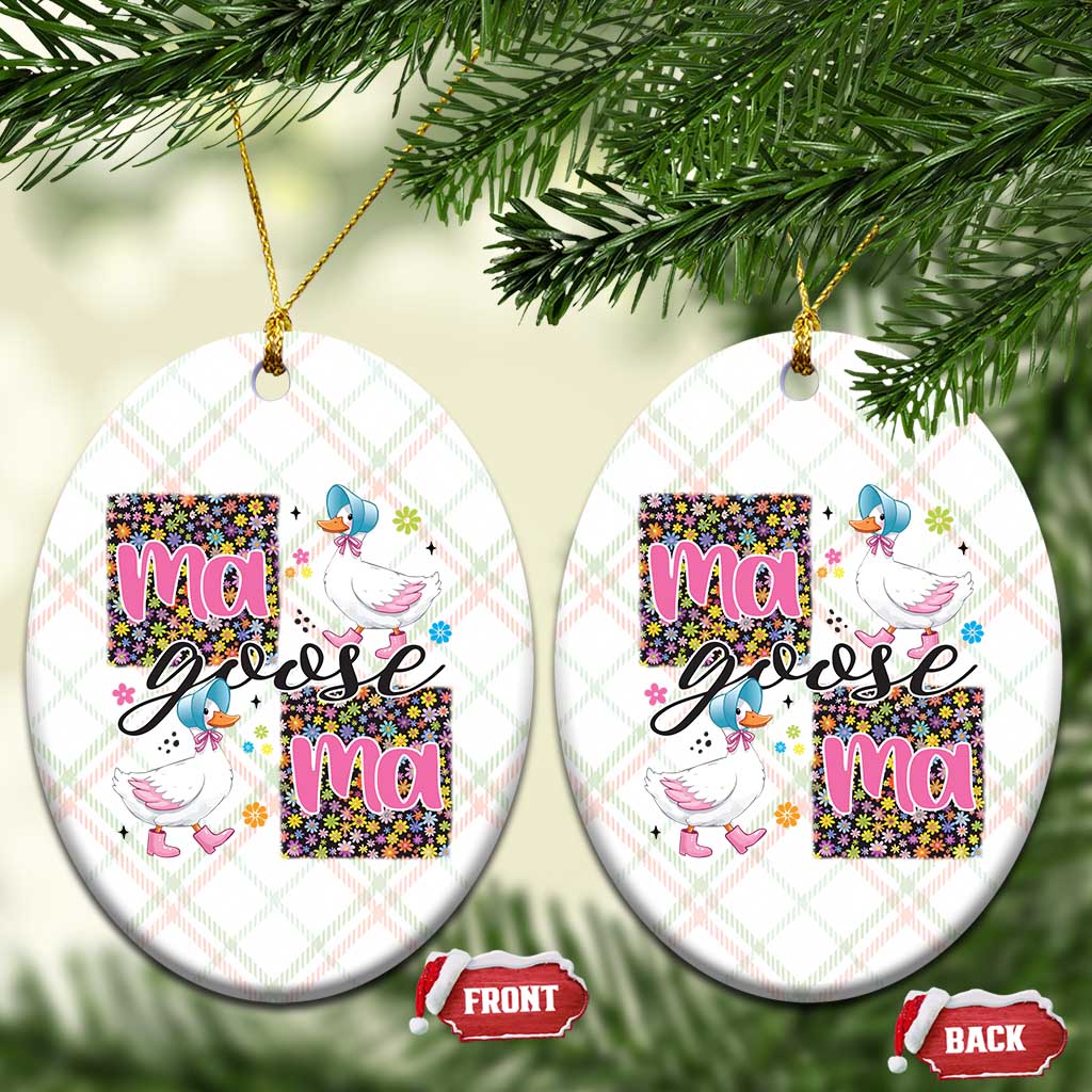 Floral Mama Goose Ceramic Ornament Coquette Vintage Aesthetic Geese Mom Mothers Day TS02 Print Your Wear