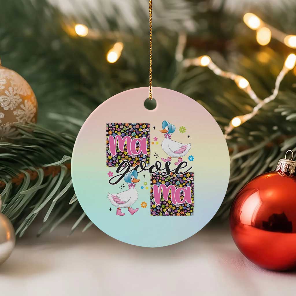 Floral Mama Goose Ceramic Ornament Coquette Vintage Aesthetic Geese Mom Mothers Day TS02 1pc Pastel Print Your Wear