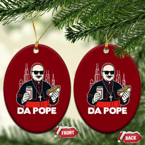 Funny Da Pope Chicago Hot Dog Ceramic Ornament 267th Pope Leo XIV TS02 Print Your Wear