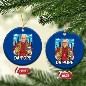 Funny Da Pope Leo XIV Ceramic Ornament 267th Pope Chicago Hot Dog and Beer TS02 1pc Blue Print Your Wear
