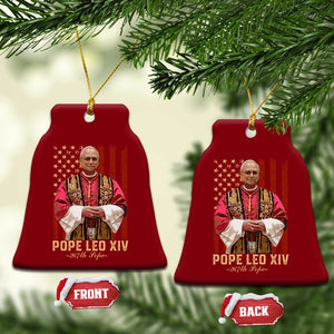 Vintage Pope Leo XIV Ceramic Ornament 267th Pope American Flag TS02 Print Your Wear