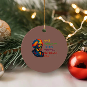 Frederick Douglass Inspirational Ceramic Ornament Learn to Read Be Forever Free Black Leader TS02 1pc Mocha Print Your Wear