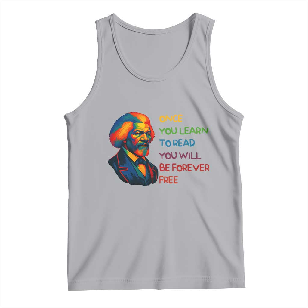 Frederick Douglass Inspirational Tank Top Learn to Read Be Forever Free Black Leader TS02 Athletic Heather Print Your Wear