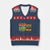 God Says I Am V-Neck Knit Sweater Vest Juneteenth Faith Black Excellence Affirmation Pan-African Colors TS02 Navy Red Print Your Wear