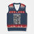 Black Panther Party Collage V-Neck Knit Sweater Vest Revolutionary Tribute to Huey P. Newton Movement Legacy TS02 Navy Red Print Your Wear