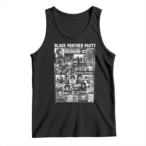 Black Panther Party Collage Tank Top Revolutionary Tribute to Huey P. Newton Movement Legacy TS02 Black Print Your Wear