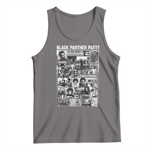 Black Panther Party Collage Tank Top Revolutionary Tribute to Huey P. Newton Movement Legacy TS02 Deep Heather Print Your Wear