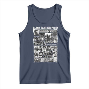 Black Panther Party Collage Tank Top Revolutionary Tribute to Huey P. Newton Movement Legacy TS02 Navy Print Your Wear