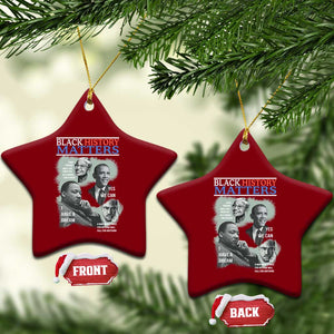 Black History Matters Ceramic Ornament MLK Malcolm X Obama Rosa Parks Inspirational Tribute TS02 Print Your Wear