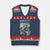 Black History Matters V-Neck Knit Sweater Vest MLK Malcolm X Obama Rosa Parks Inspirational Tribute TS02 Navy Red Print Your Wear