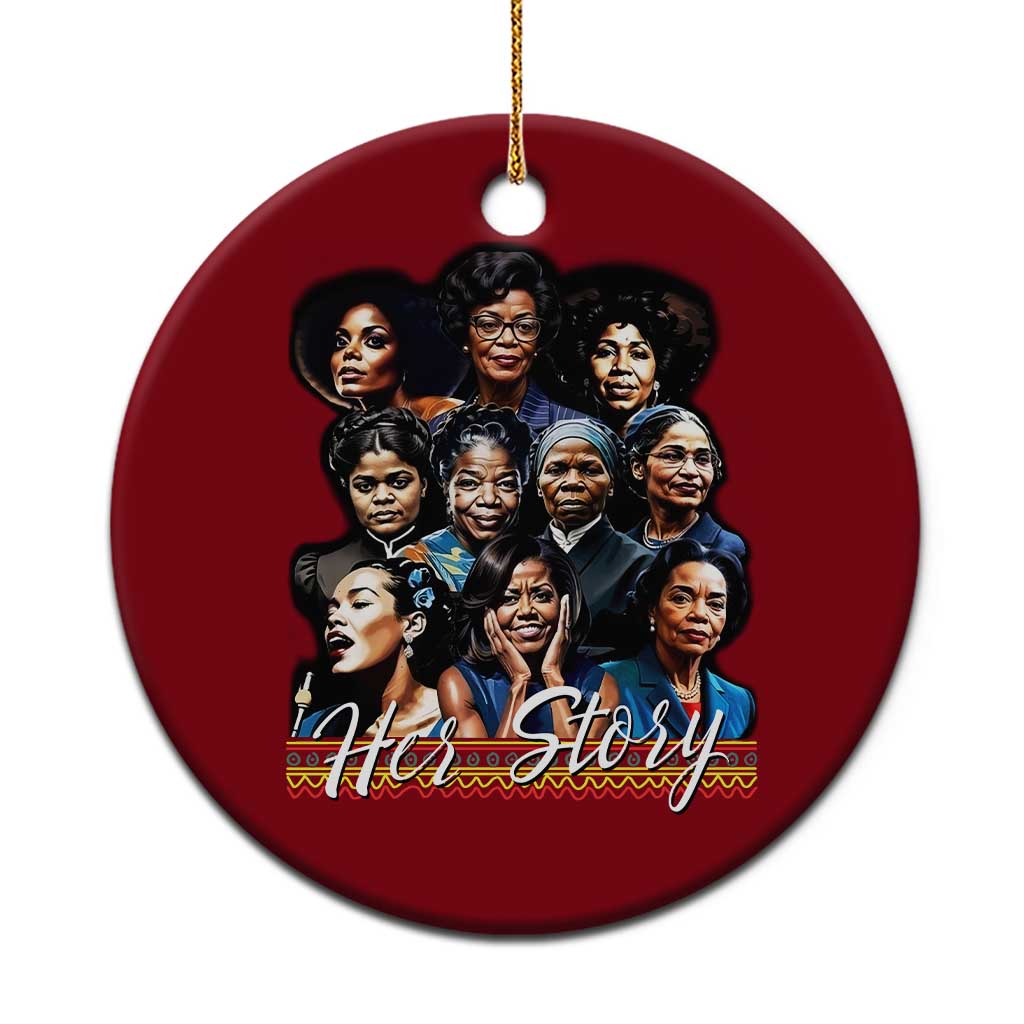 HerStory Tribute Ceramic Ornament Celebrating Legendary Black Women of History and Power TS02 1pc Red Print Your Wear