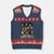 HerStory Tribute V-Neck Knit Sweater Vest Celebrating Legendary Black Women of History and Power TS02 Navy Red Print Your Wear
