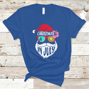 Funny Santa Christmas In July Beach Summer Vacation T Shirt TS02 Royal Blue Printyourwear