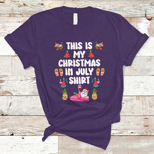 This Is My Christmas In July T Shirt Xmas Santa Summer Beach TS02 Purple Printyourwear