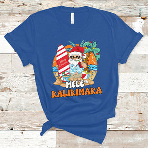 Mele Kalikimaka Palm Tree Hawaiian Santa Christmas In July T Shirt TS02 Royal Blue Printyourwear