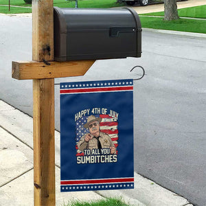 Happy 4th of July To All You Sumbitches Funny Sheriff Patriotic Garden Flag Retro Movie Quote Inspo Country Humor