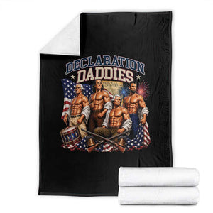 1776 America Declaration Daddies Patriotic Throw Blanket Funny Buff Founding Fathers Muscular Patriots