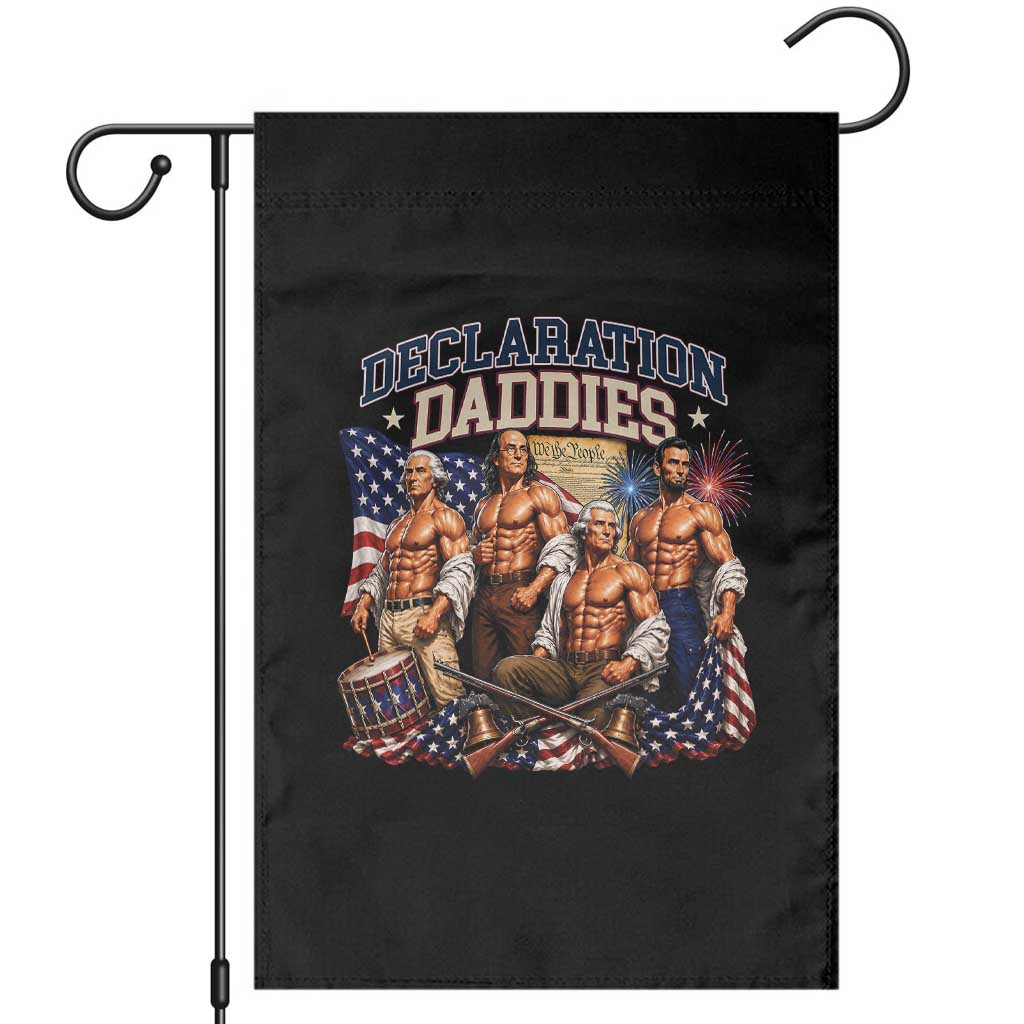 1776 America Declaration Daddies Patriotic Garden Flag Funny Buff Founding Fathers Muscular Patriots
