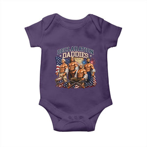 1776 America Declaration Daddies Patriotic Baby Onesie Funny Buff Founding Fathers Muscular Patriots