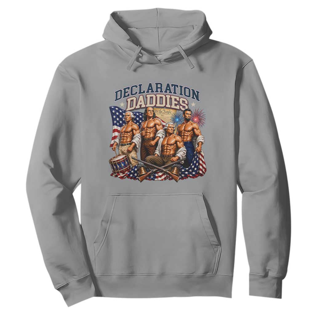 1776 America Declaration Daddies Patriotic Hoodie Funny Buff Founding Fathers Muscular Patriots